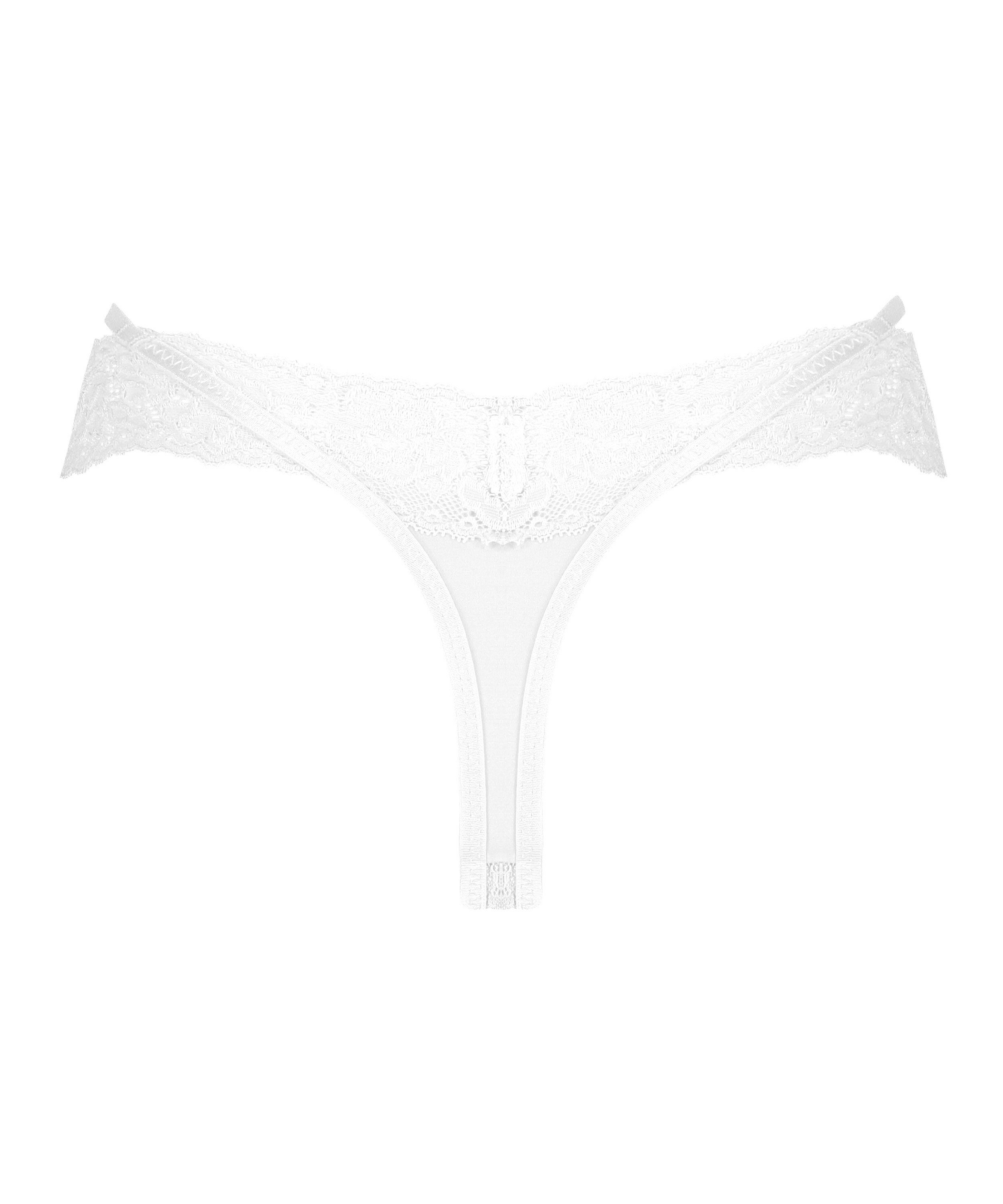 Elliena Extra Low V Thong, White, main