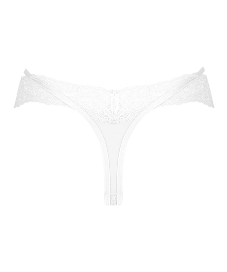 Elliena Extra Low V Thong, White