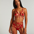Chain Top Bralette, Red