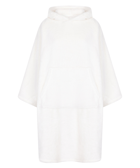 Snuggle Fleece Lounge Dress, White