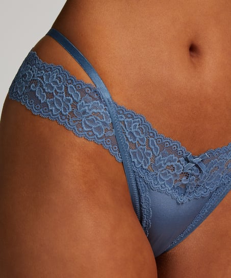 Elliena Extra Low V Thong, Blue