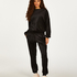 Petite Velours Jogging Bottoms, Black