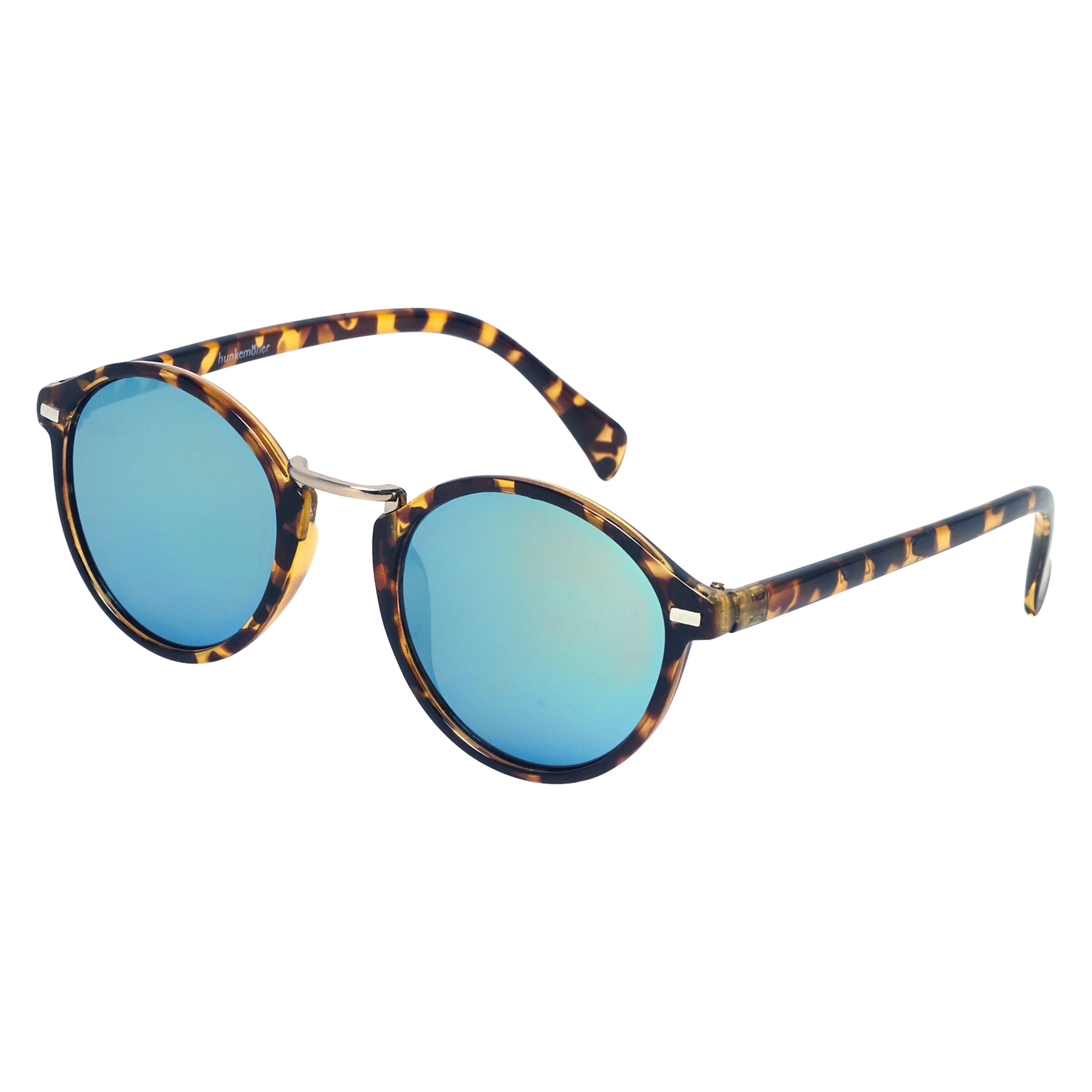 Mirror Round Sunglasses, Brown, main