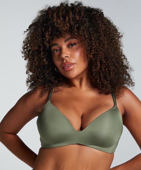 Mona padded non-underwired bra, Green