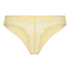 Lace Back Invisible Thong, Yellow
