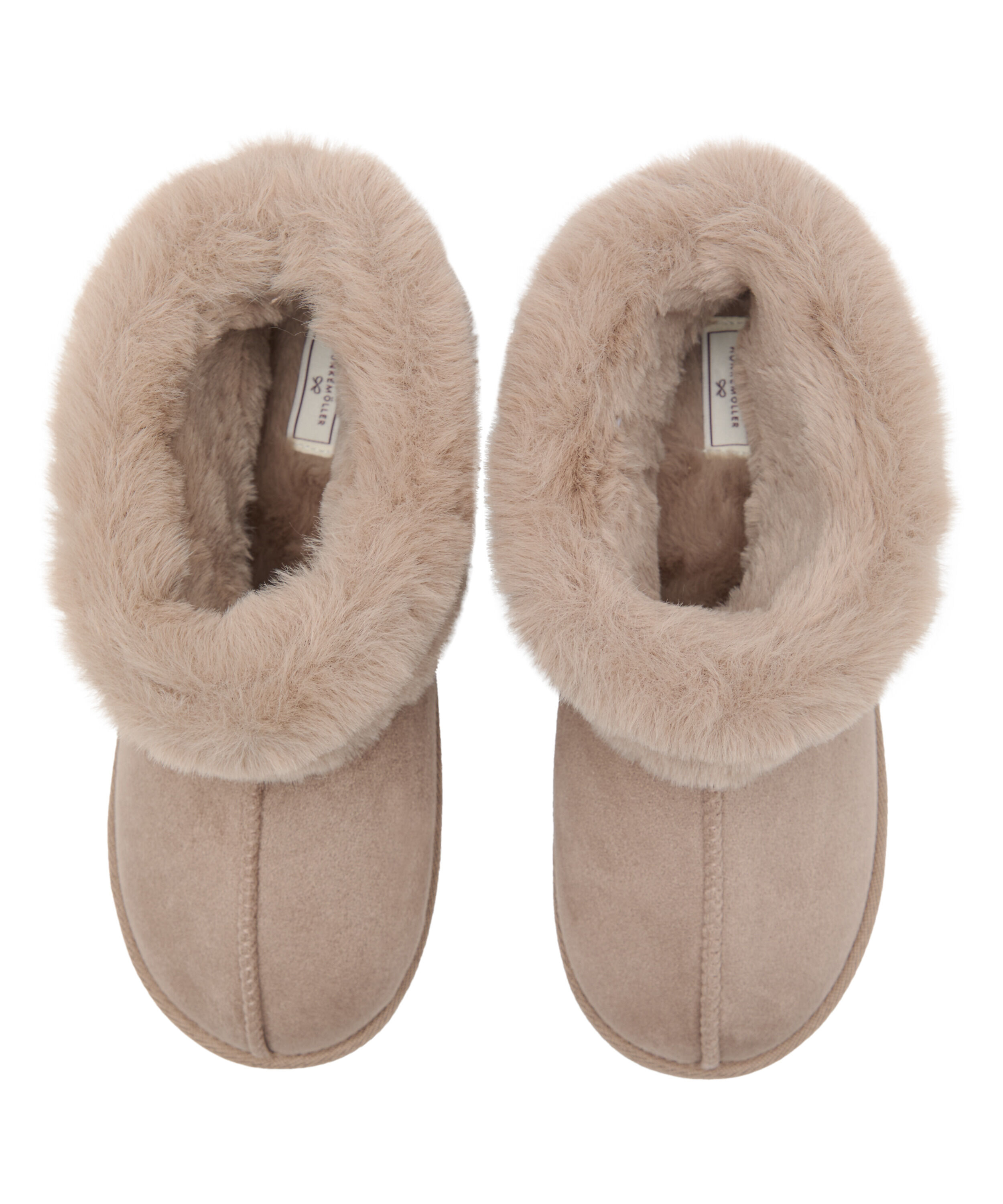 Slipper Boot Faux Suede, Beige
