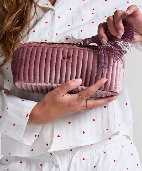 Velvet Make-Up Bag, Pink