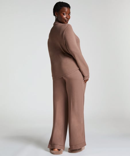Essential Jersey Long-Sleeved Jacket, Brown