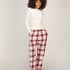 Tall Flannel Pyjama Pants, White