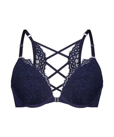 Cardi Padded Push-up Underwired Bra, Blue