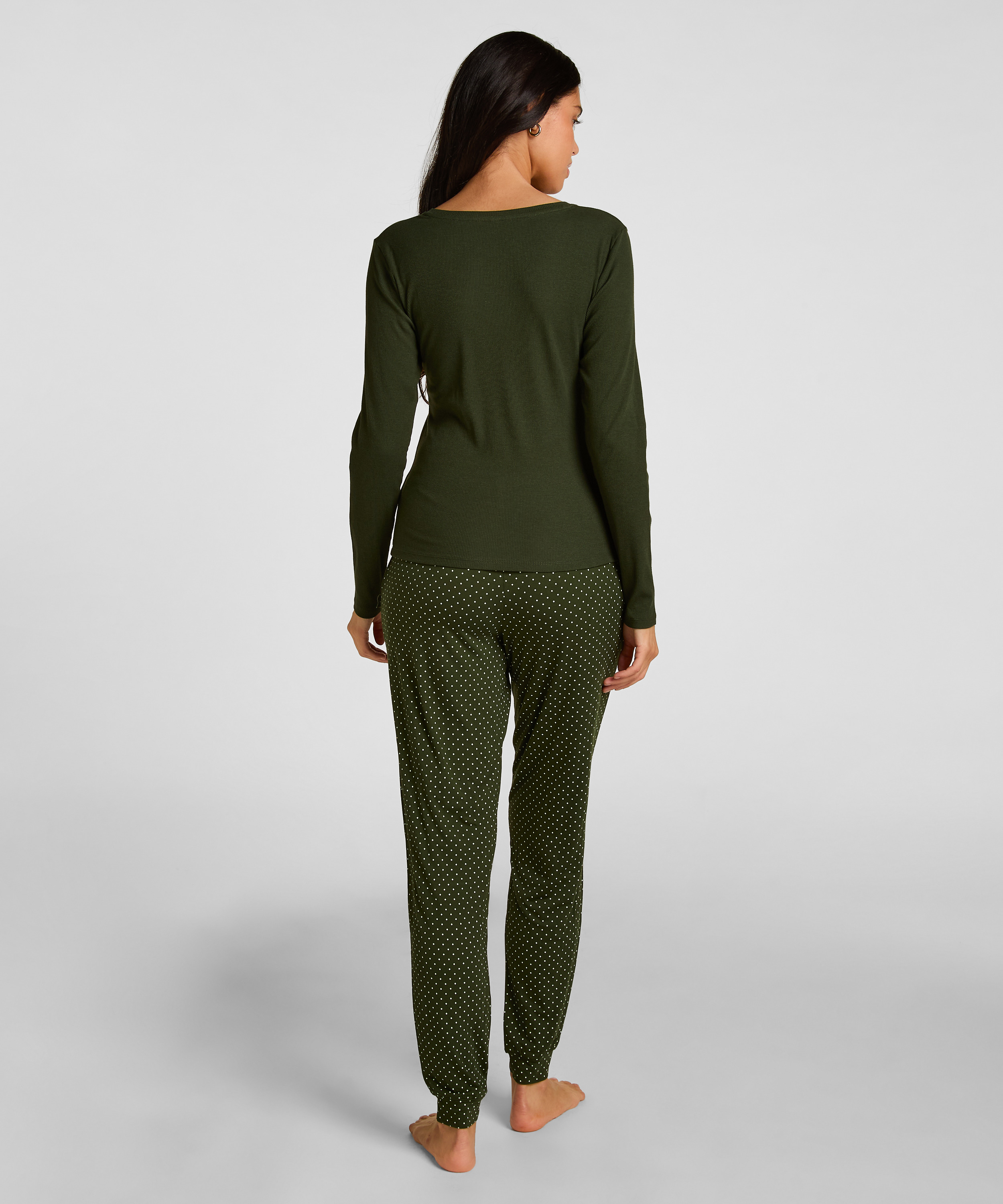 Jersey Pyjama Pants, Green, main