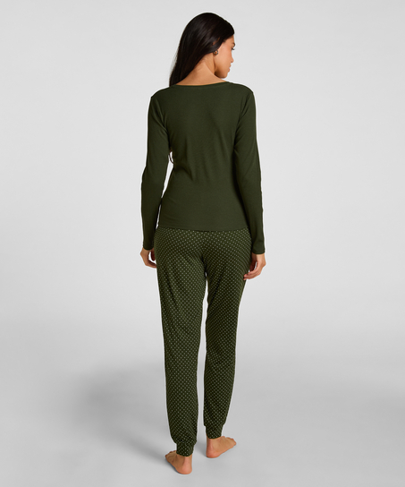 Jersey Pyjama Pants, Green