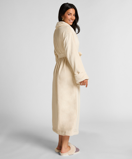 Soft Fleece Bathrobe, White