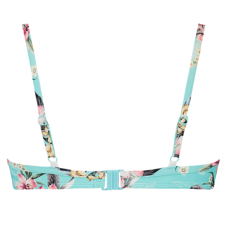 Bea padded underwired bikini top, Blue