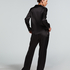 Satin Long-Sleeved Jacket, Black