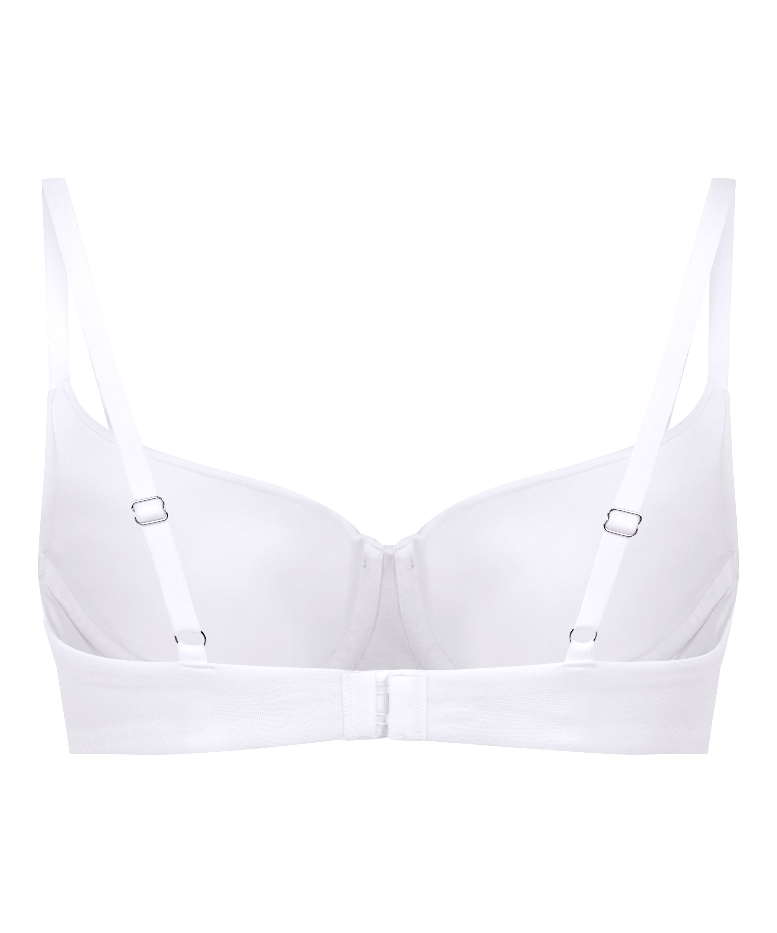 Cotton Padded Underwired Bra, White, main