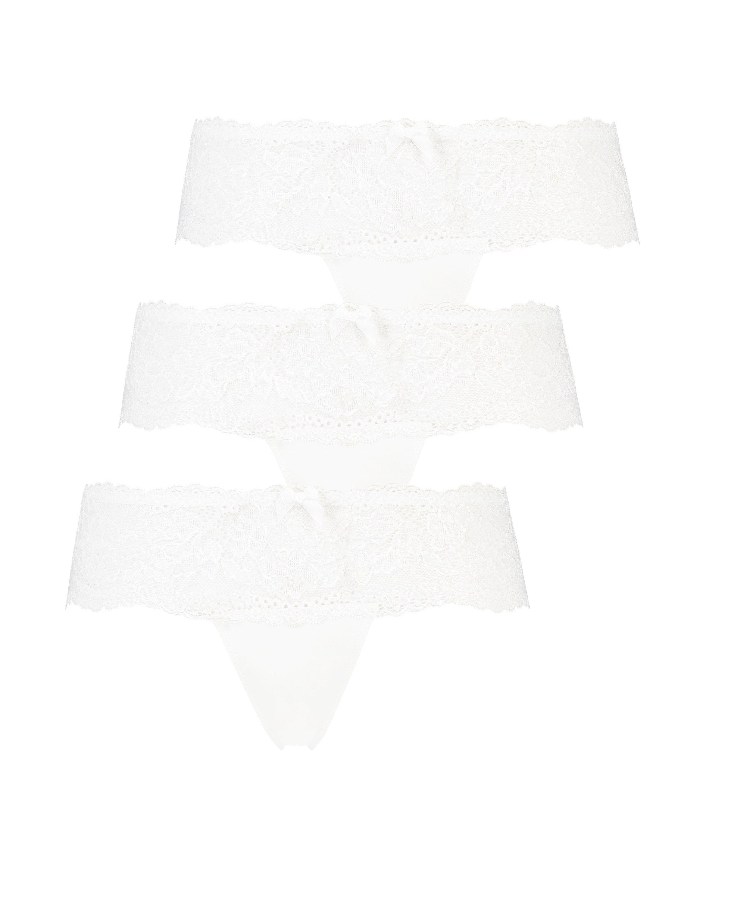 Florence 3-pack boxer thongs, White, main