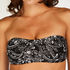 Paisley bikini crop top, Black