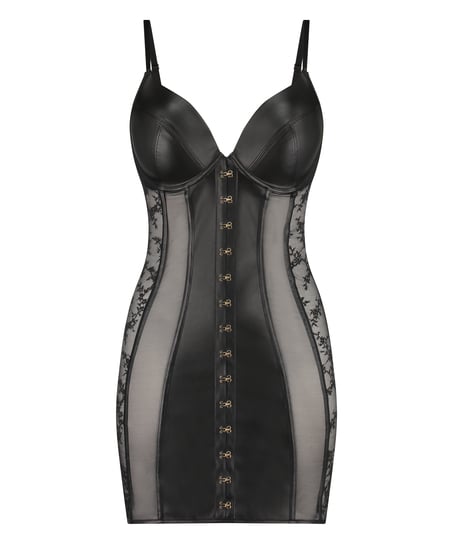 Faux Leather Slip Dress - Slip dresses & Babydolls - Hunkemller