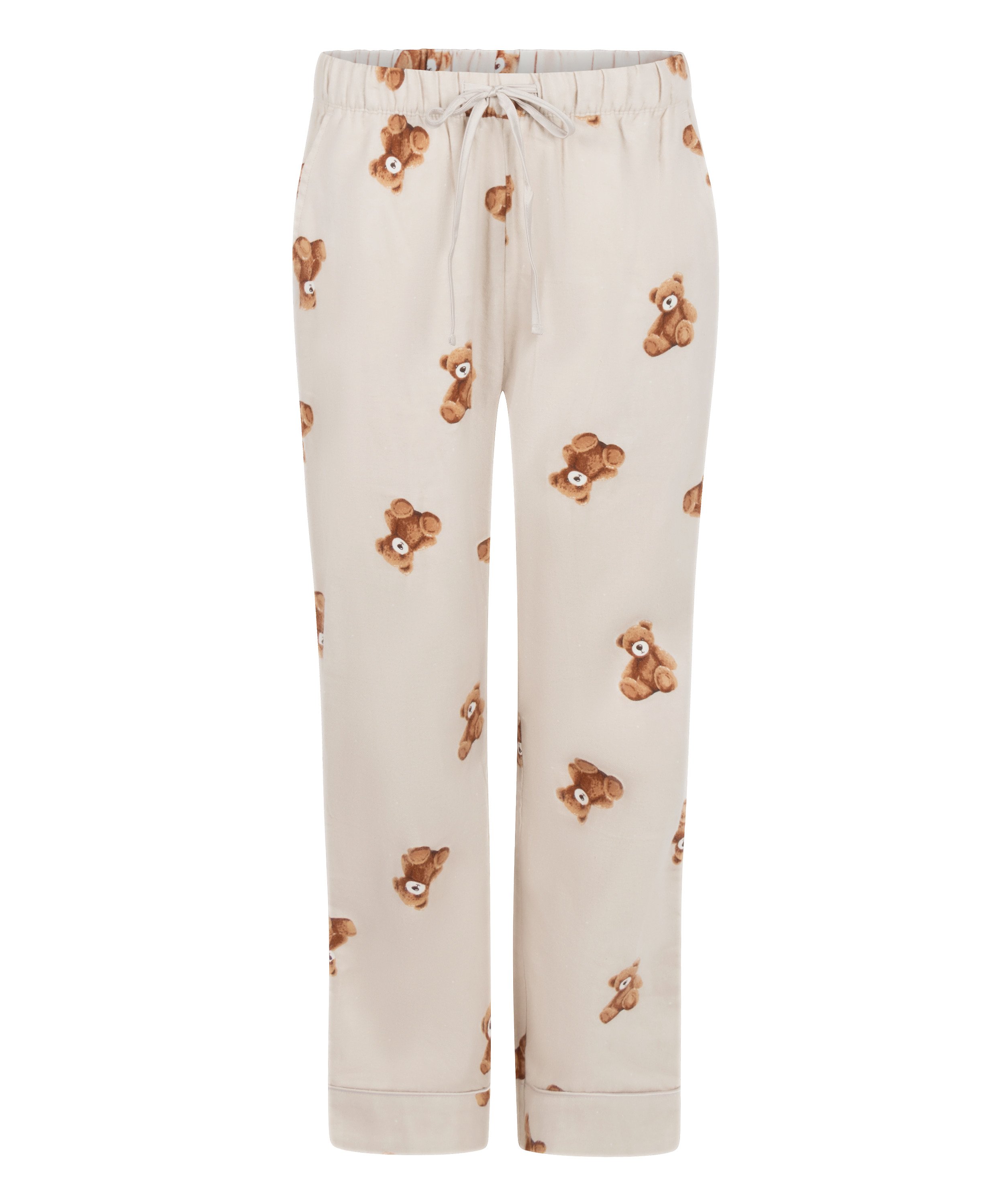 Pant Flannel Straight Bear, Beige, main