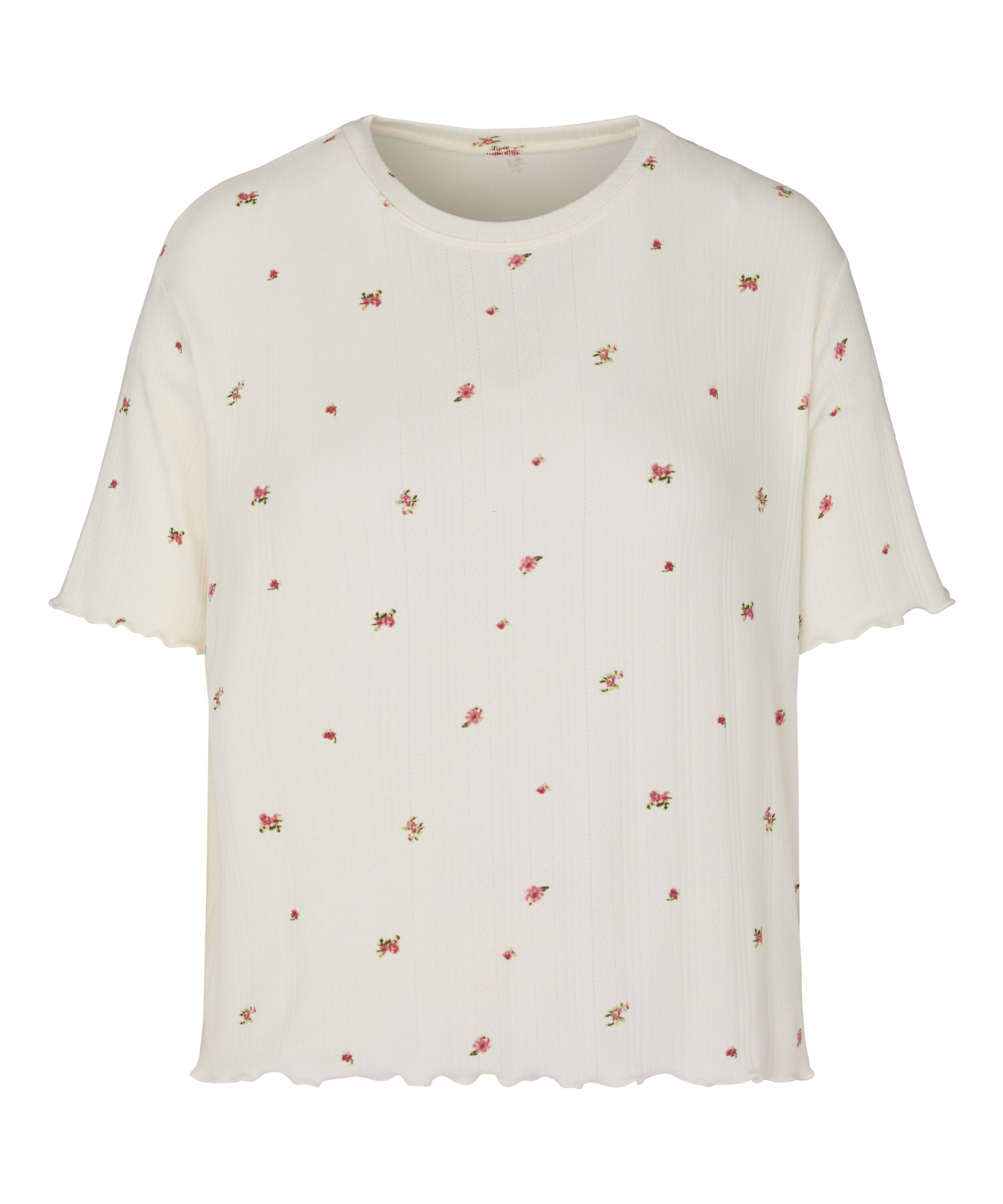 Pyjama Top Pointelle, White