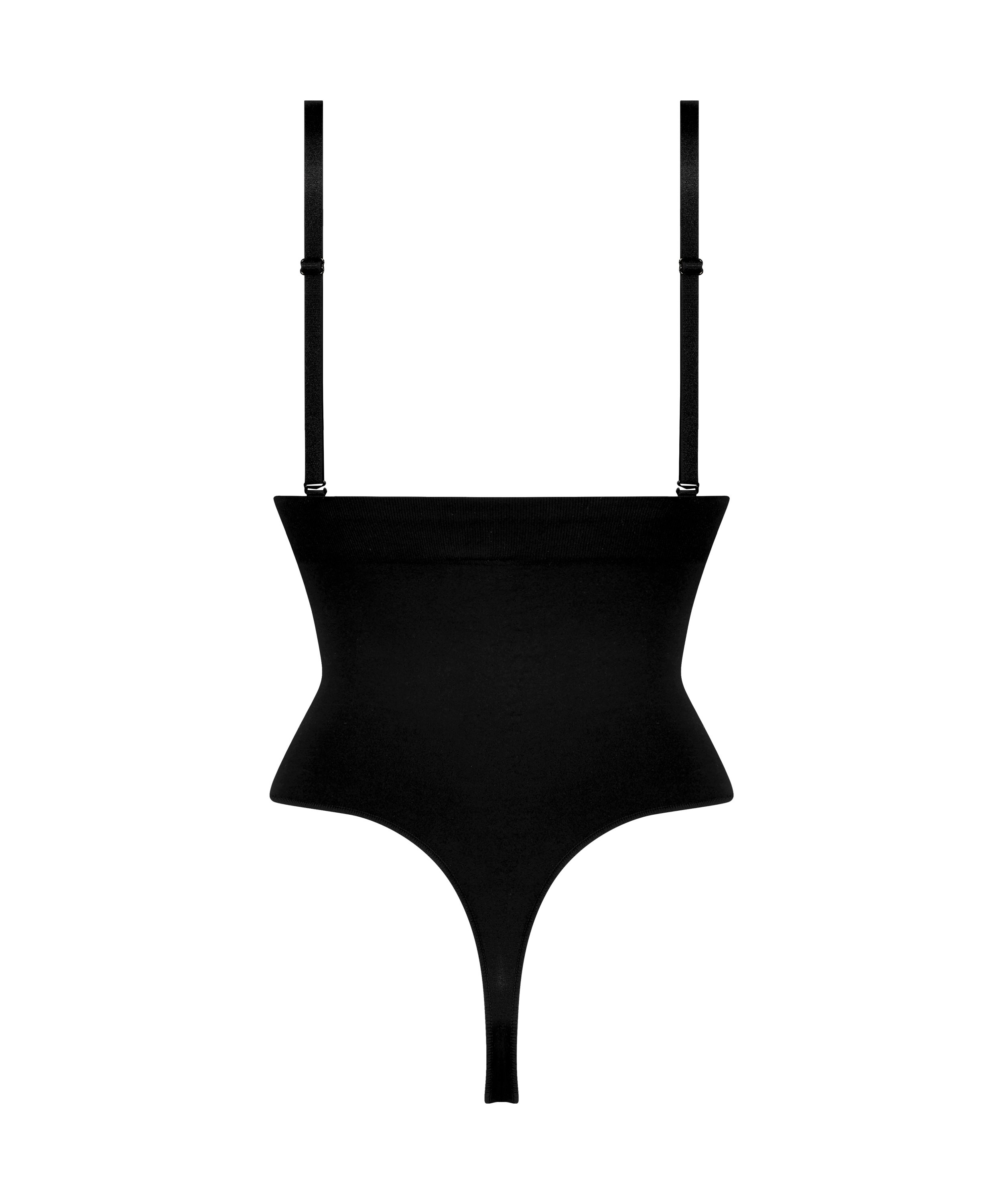 Seamless Enhancing High Waisted Thong, Black, main