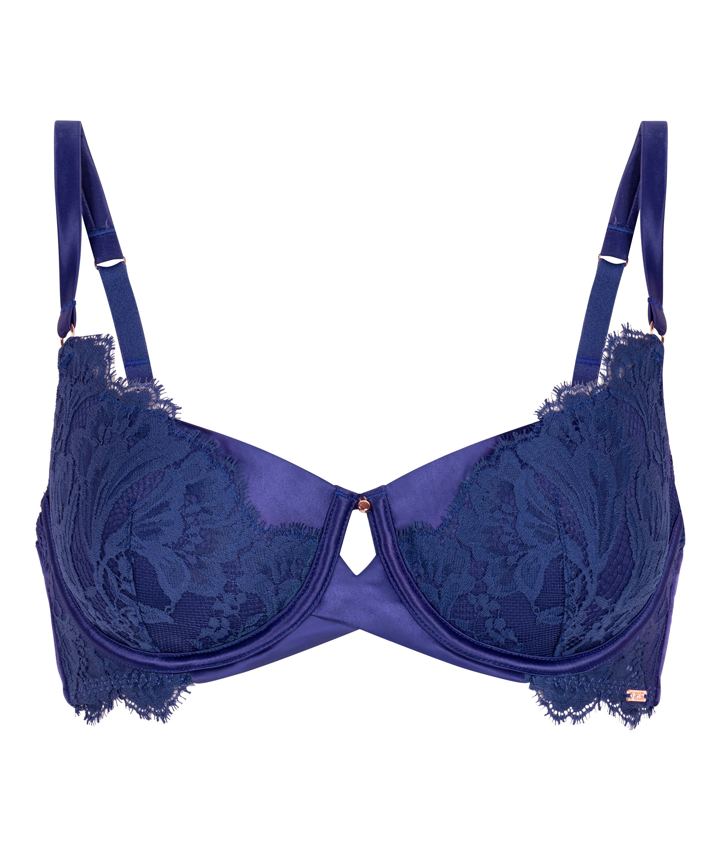Grace Padded Underwired Bra, Blue, main