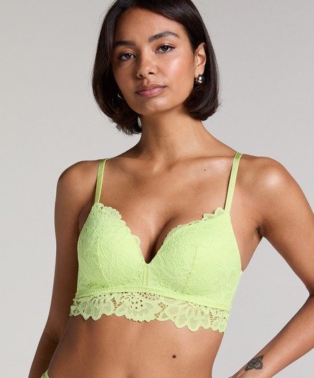 Shiloh Padded Longline Non-Underwired Bra, Green