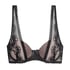 Malika half padded cup underwired bra, Black