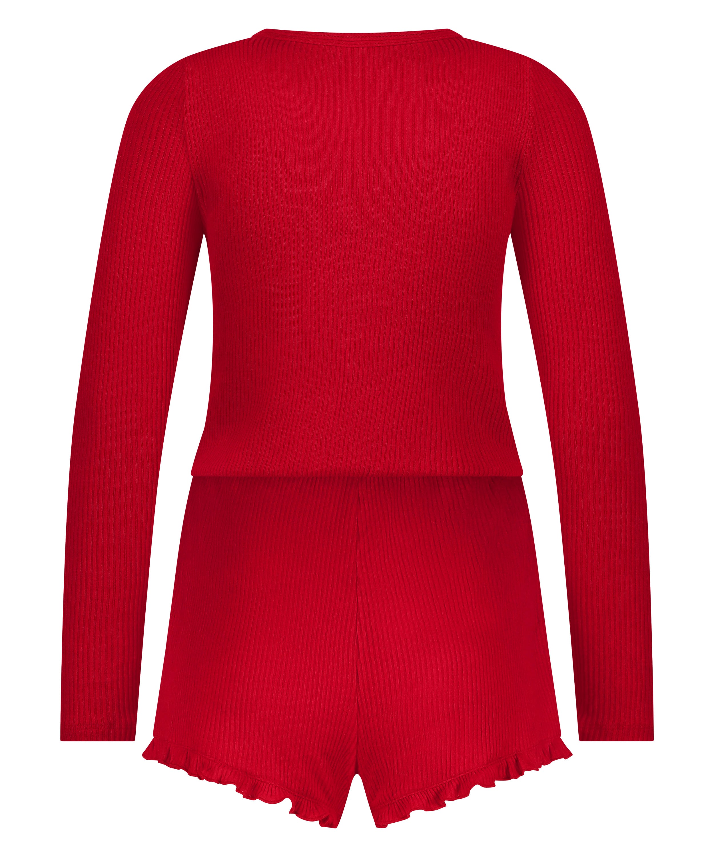 Brushed Short Onesie, Red, main