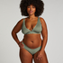Scallop High-Leg Bikini Bottoms, Green