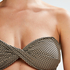 Fango bandeau bikini top, Brown