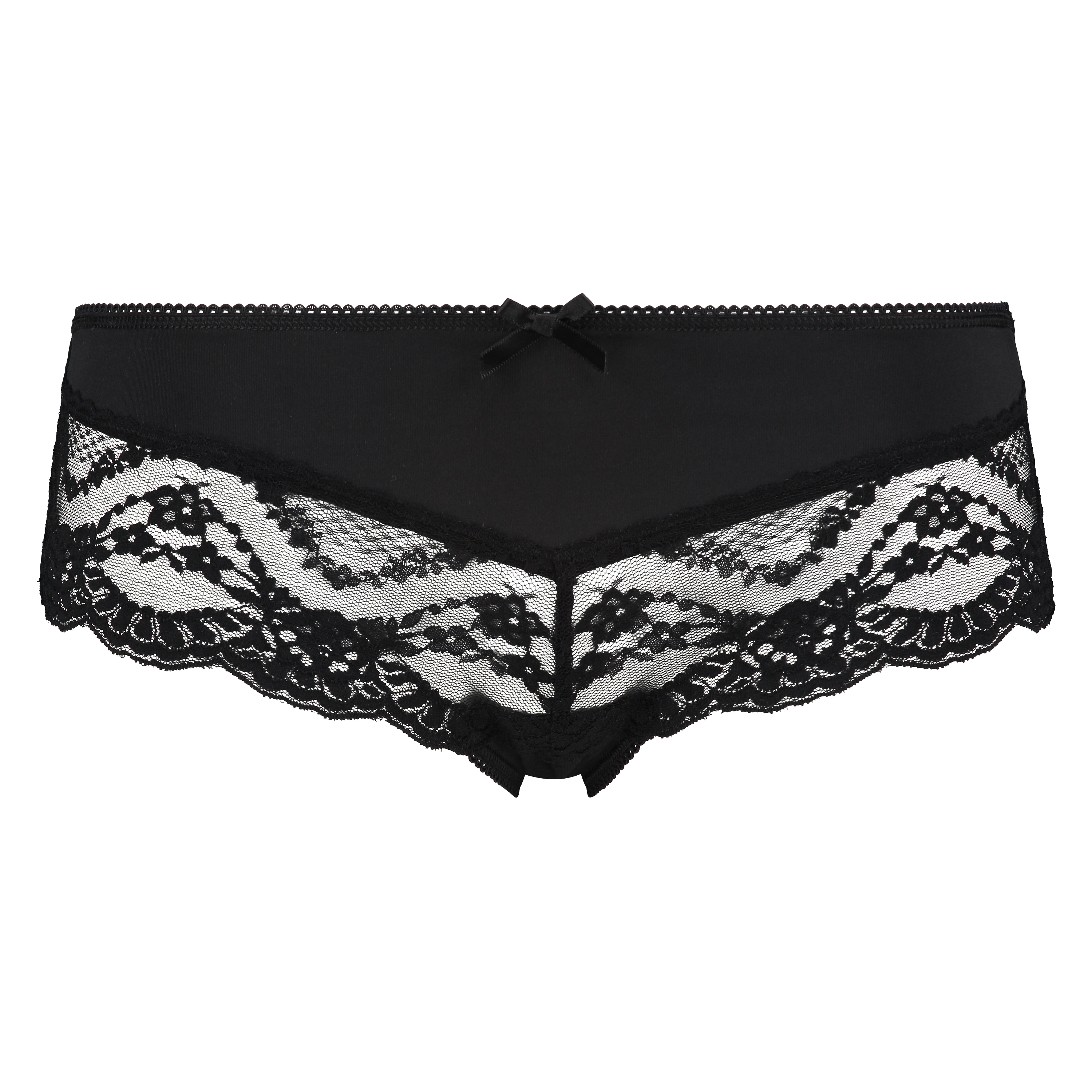 Lacey Microfibre Brazilian, Black, main