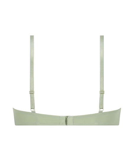 Plunge Padded Underwired Bra, Green