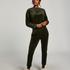 Tall Velours Jogging Bottoms, Green