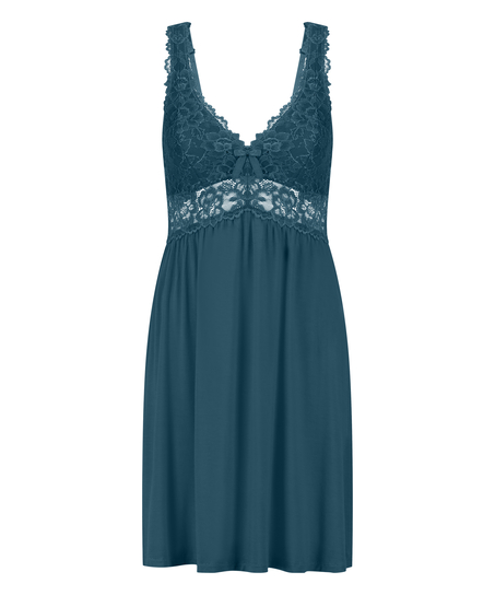Nora Lace Slip Dress, Blue