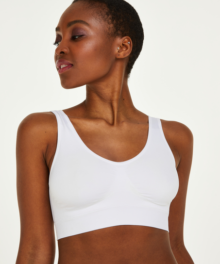 Seamless Crop Top, White