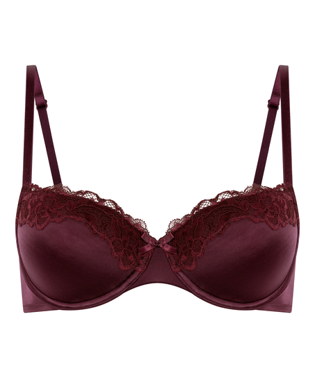 Lace & Shine Padded Underwired Bra, Purple