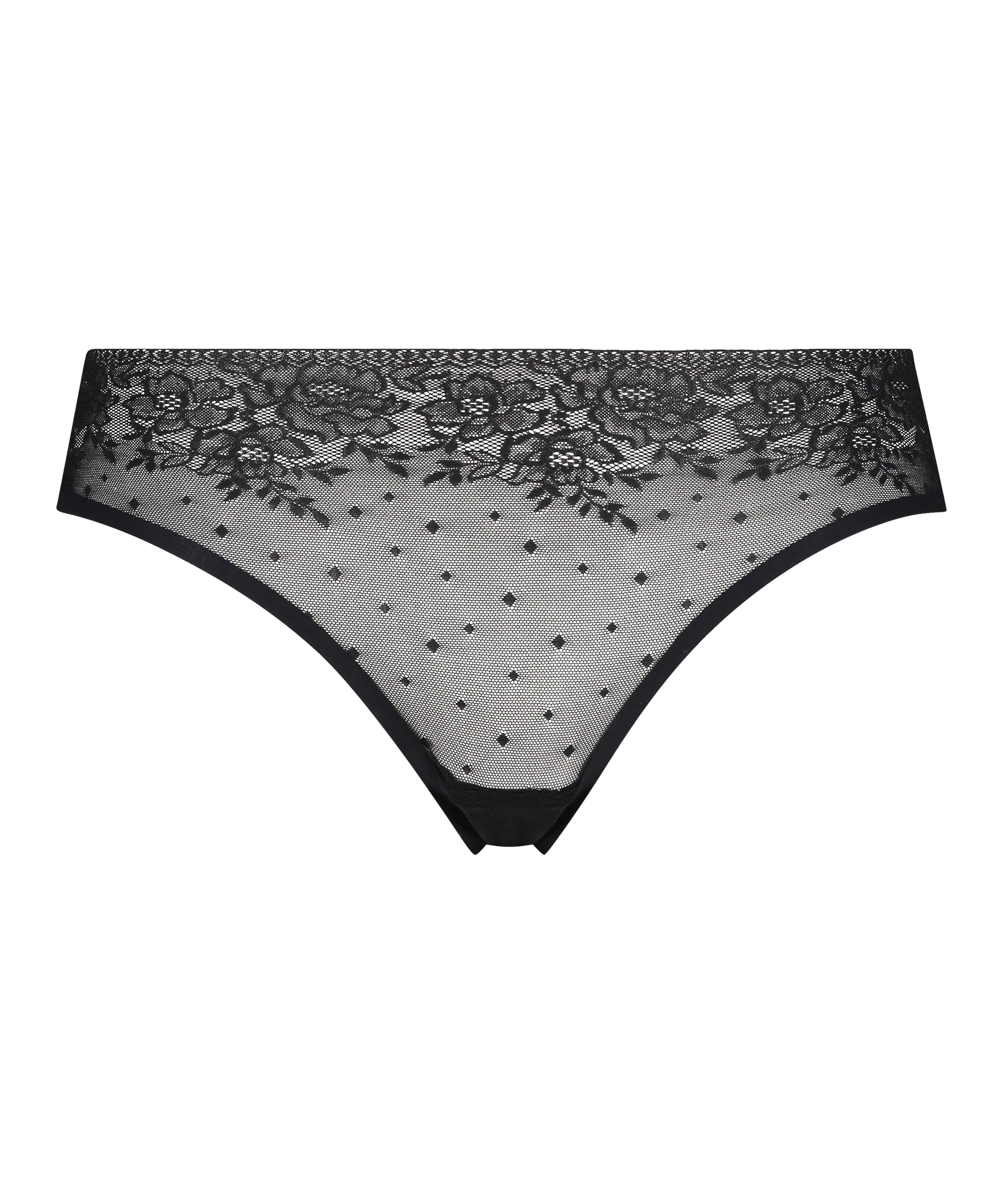 Invisible Brazilian Allover Lace, Black, main