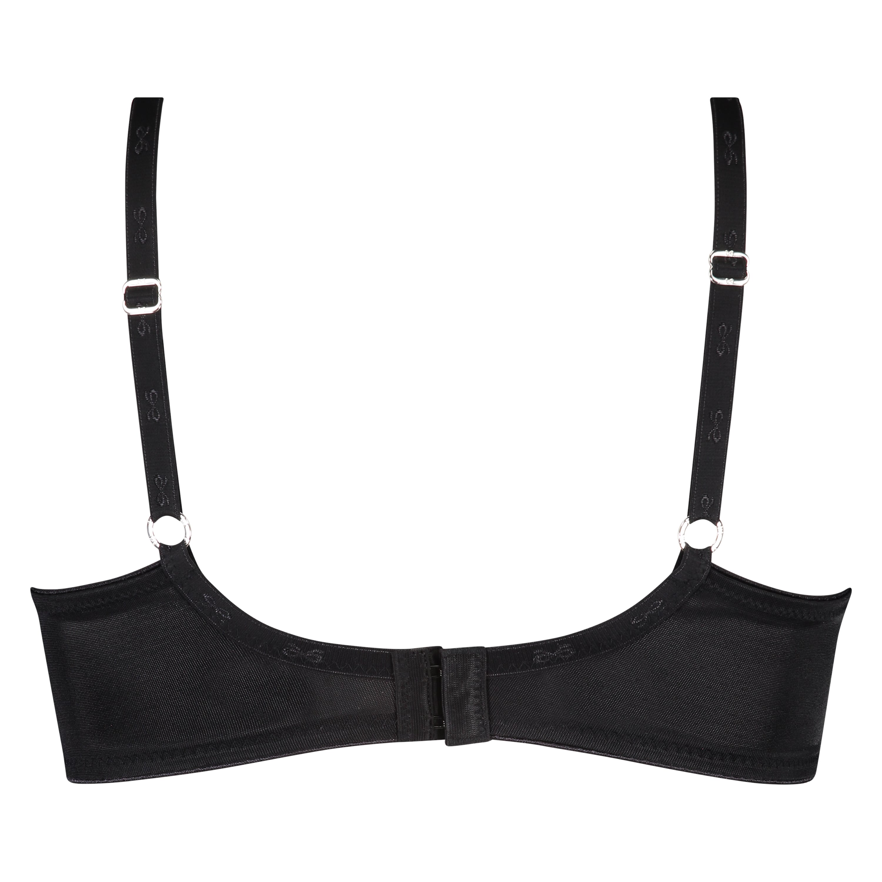 Non-Padded Underwired Minimizer Bra, Black, main