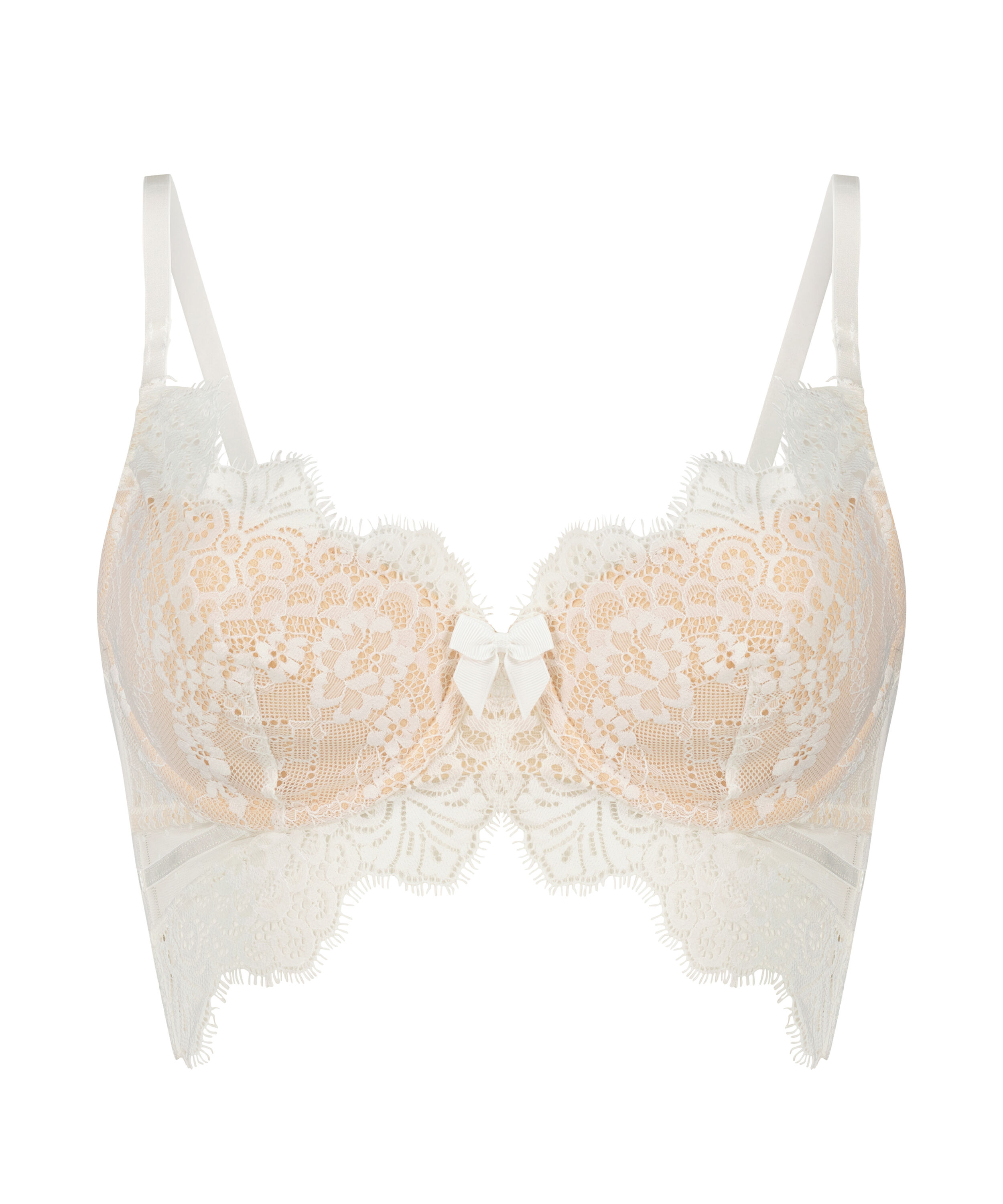 Marilee Padded Underwired Longline Bra, White
