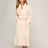 Bathrobe Jacqueared Fleece, White