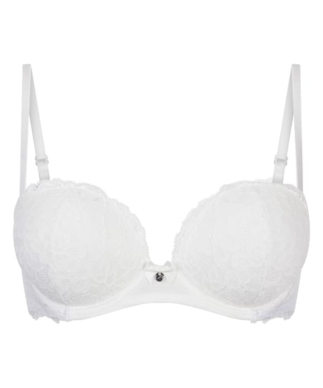 Marine Padded Underwired Strapless Maximizer Bra, White