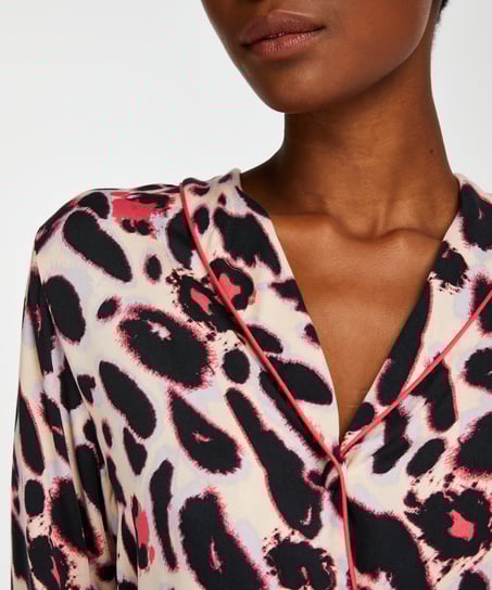 Duckie Long-sleeve Pyjama Jacket, Pink