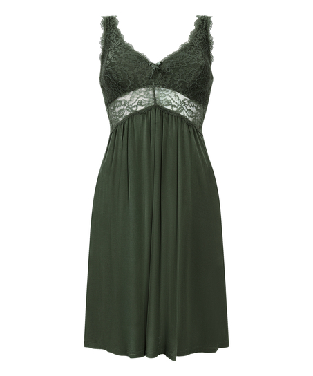 Nora Lace Slip Dress, Green