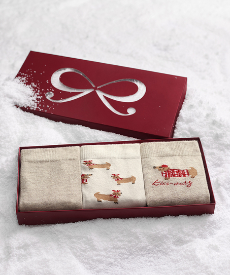 3 pack Giftpack Socks, White