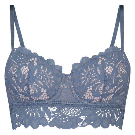 Shiloh Padded Longline Underwired Bra, Blue
