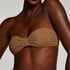 Goldie Shimmer Bandeau Bikini Top, Yellow