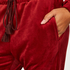 Velour Jogging Bottoms, Red