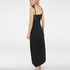 Long slip dress Modal lace, Black